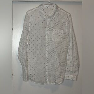 Eden & Olivia White and Blue Anchor Print Shirt
